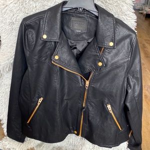 Life Changer black leather jacket new with tags